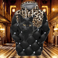 FUNSTUFFPRINT Royal Black Cat 3D Hoodie and Zip Hoodie