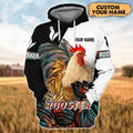 FUNSTUFFPRINT Personalized Rooster 3D All Over Printed Shirts 3D Hoodie and Zip Hoodie