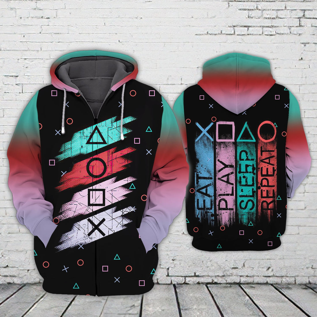 FUNSTUFFPRINT Gamer, 3D Full Print 05 3D Hoodie and Zip Hoodie