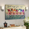 Bible Verse Wall Art Canvas - Colorful Hummingbird - God Says You Are Canvas 