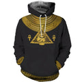 FUNSTUFFPRINT Horus Egyptian God Gift Shrit 3D Hoodie and Zip Hoodie