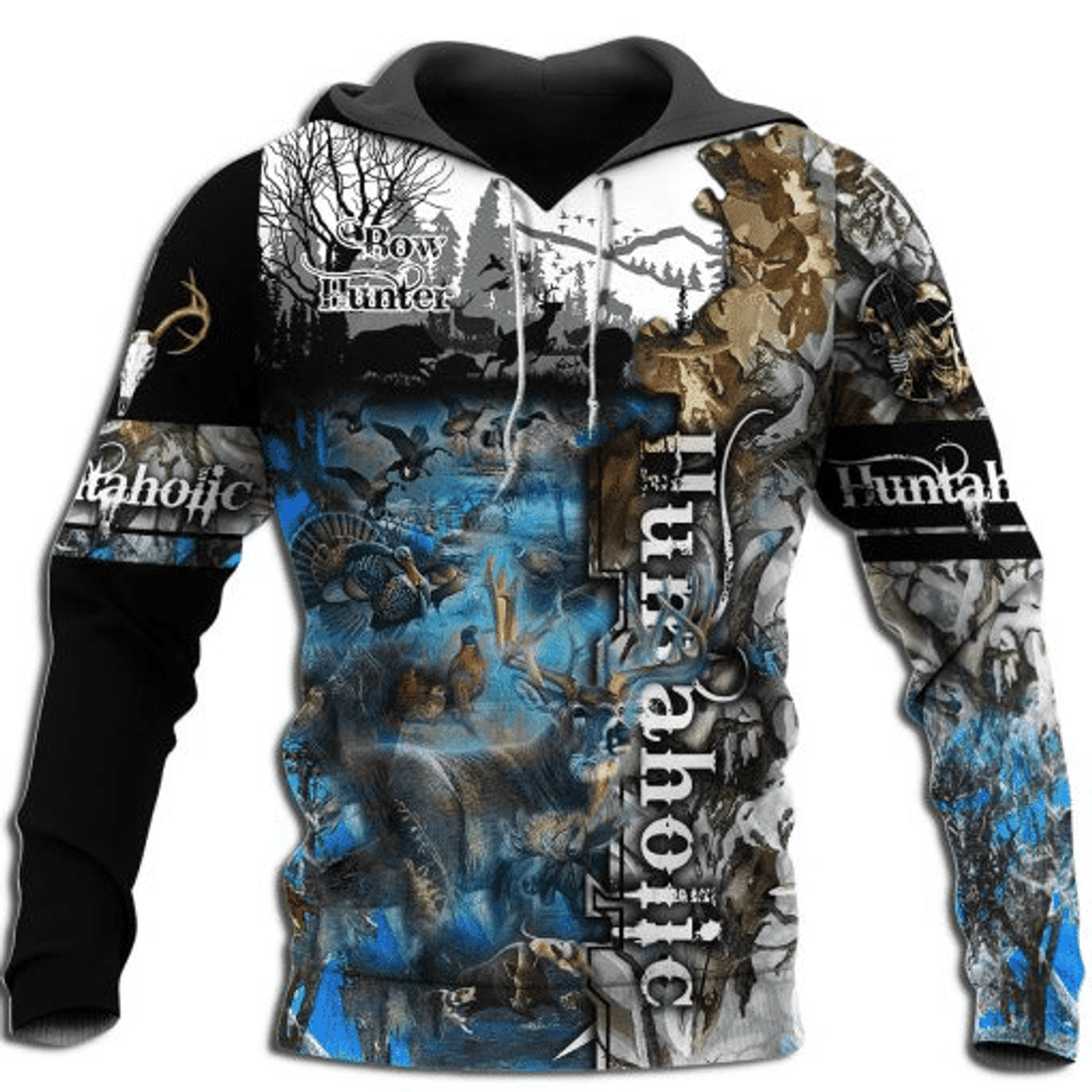 FUNSTUFFPRINT Huntaholic Camo 3D Hoodie and Zip Hoodie
