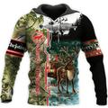 FUNSTUFFPRINT Hunting Christmas 3D Hoodie and Zip Hoodie