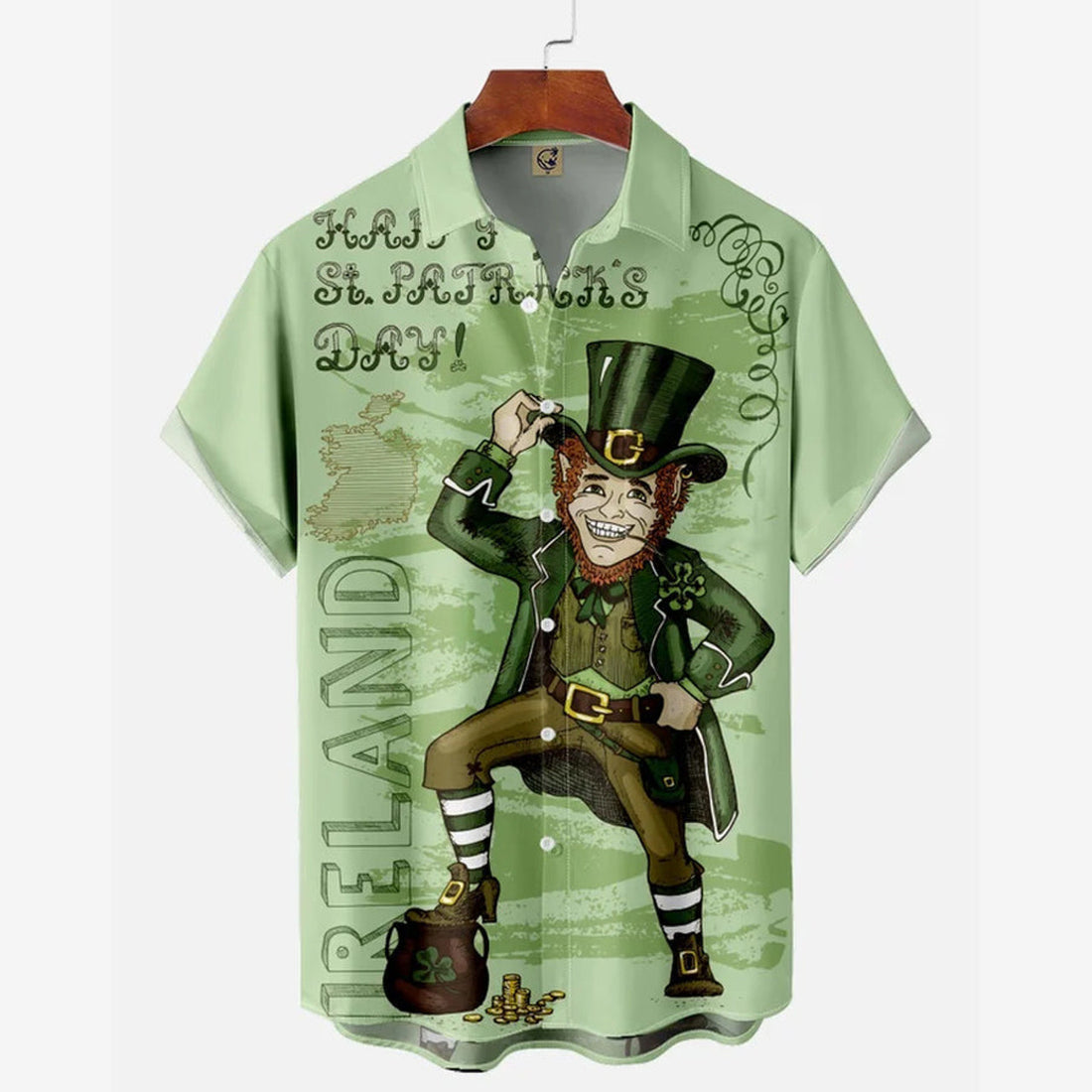 Irish Leprechaun St. Patrick's Day Hawaiian Shirt