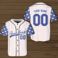 Custom Personalized USA Baseball Jersey, Custom Team Name Shirt, American Flag Baseball Jersey For Baseball Fans, Baseball Lovers, Patriotic Shirt