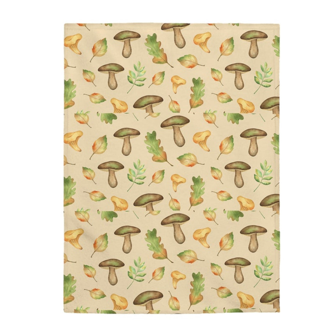 FUNSTUFFPRINT Vintage Mushroom Blanket, Cottagecore Velveteen Plush Blanket, Mushroom Throw Blanket, Magic Mushroom Decor