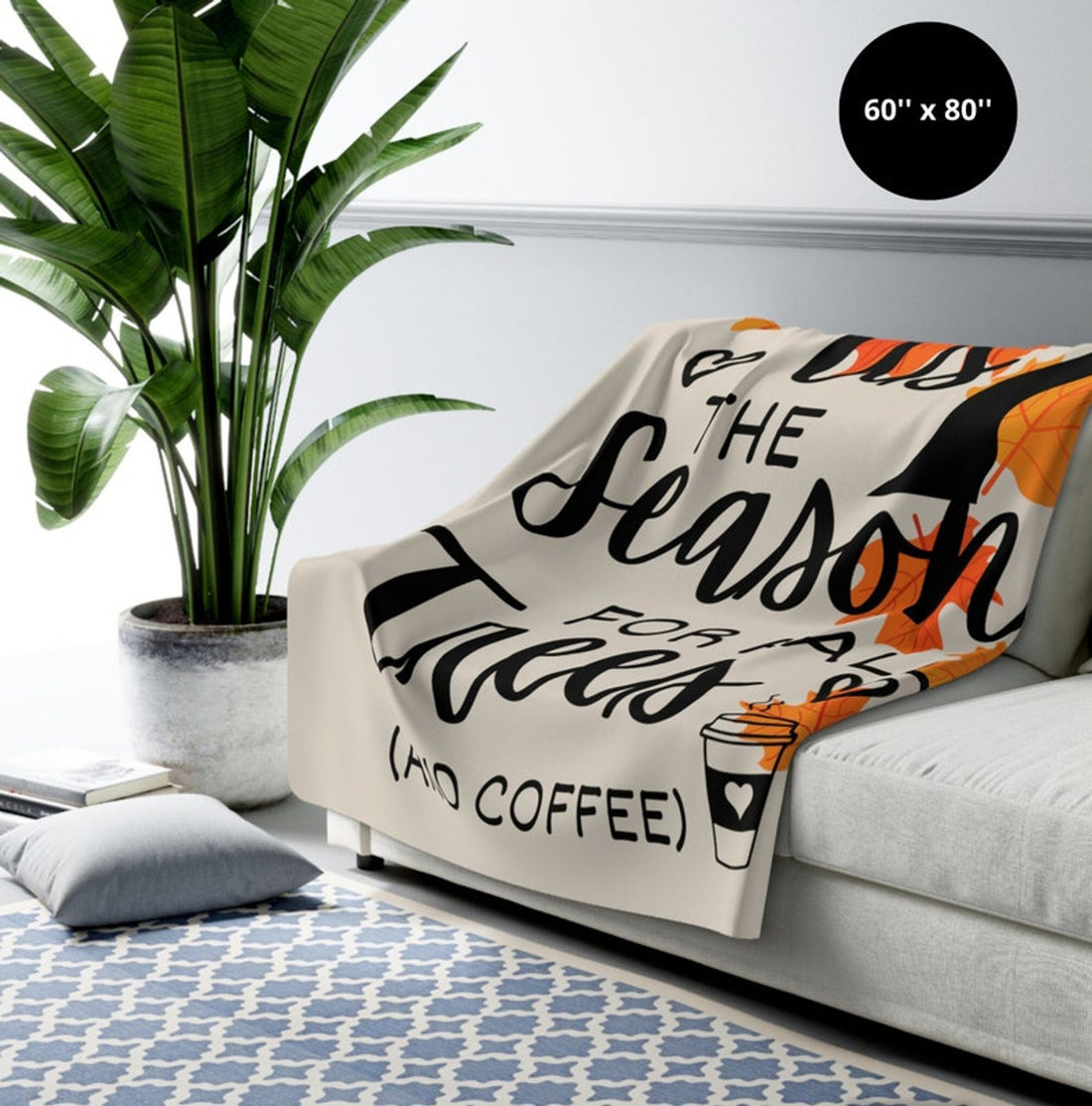 FUNSTUFFPRINT Fall Blanket |Fall Fleece Blanket |Fall Tis The Season |Autumn Decor |Cozy Fall Camp Blanket |Throw Gift |Autumn Blanket |Sofa Throw Blanket
