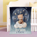 FUNSTUFFPRINT Custom  Aquarius Zodiac Nursery Blanket Personalized Horoscope Baby Blanket Birthday Gift Celestial Blanket Kids Custom Name Throw Baby Shower Gift