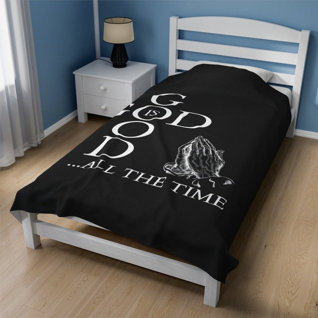 FUNSTUFFPRINT Soft Velveteen Blanket, God is Good Blanket, Christian Velveteen Blanket - Inspirational Faith Plush Blanket - Shop Now!