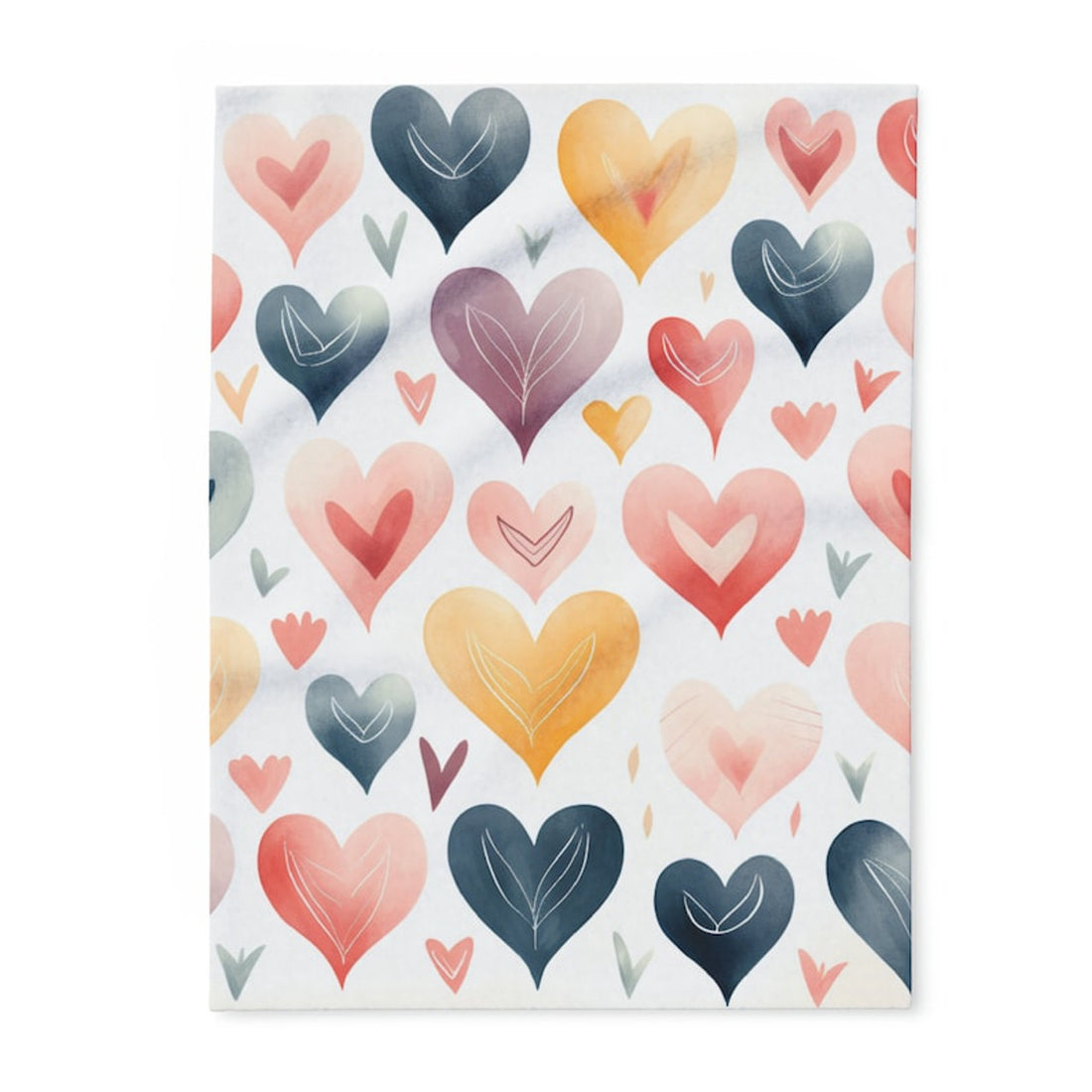 FUNSTUFFPRINT Valentines Day Arctic Fleece Blanket, Valentines Day Throw Blanket, Hearts Blanket, Soft Baby Blanket with Hearts, Beautiful Hearts Blanket