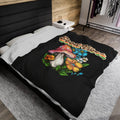 FUNSTUFFPRINT Mushroom Blanket, Velveteen Plush Blanket, Good Vibes Blanket, Psychedelic Throw, Trippy Home Decor | Shop Now!