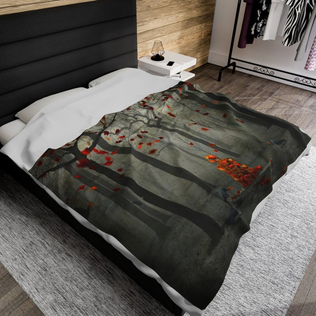 FUNSTUFFPRINT Warm Fall Blanket, Velveteen Blanket, Cozy Autumn Plush Blanket, Plush Throw, Fall Bedding, Home Decor | Shop Now!