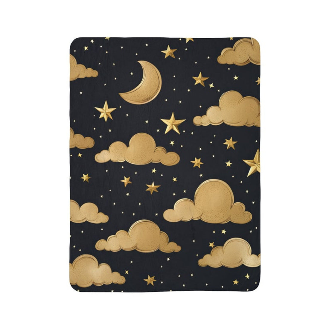 FUNSTUFFPRINT Celestial Moon & Stars Fleece Sherpa Throw Blanket, Gothic Blanket, Moon Tapestry Aesthetic Blanket, Home Decor Gift, Housewarming Gift