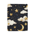 FUNSTUFFPRINT Celestial Moon & Stars Fleece Sherpa Throw Blanket, Moon Tapestry Aesthetic Blanket, Home Decor Gift, Housewarming Gift
