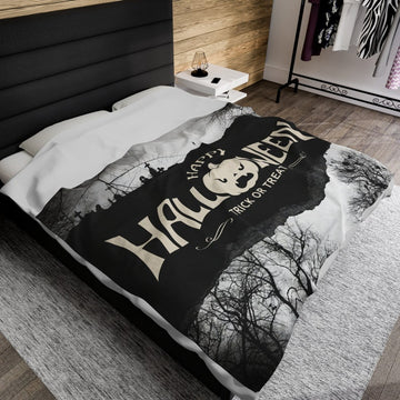 FUNSTUFFPRINT Halloween Blanket, Cozy Fall Velveteen Blanket, Halloween Throw, Plush Throw, Fall Home Decor | Shop Now!