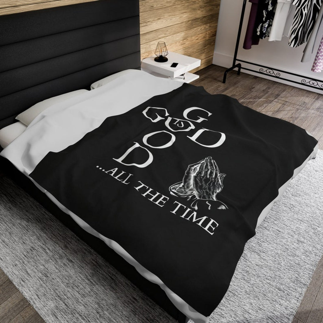 FUNSTUFFPRINT Soft Velveteen Blanket, God is Good Blanket, Christian Velveteen Blanket - Inspirational Faith Plush Blanket - Shop Now!