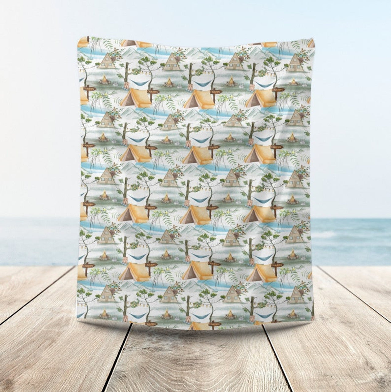 FUNSTUFFPRINT Camping Blanket| Throw Blanket |Nature Lover Gift |Camping Lover| Camp Lover Gift| Outdoor Blanket |Cabin RV Blanket| Campfire Blanket