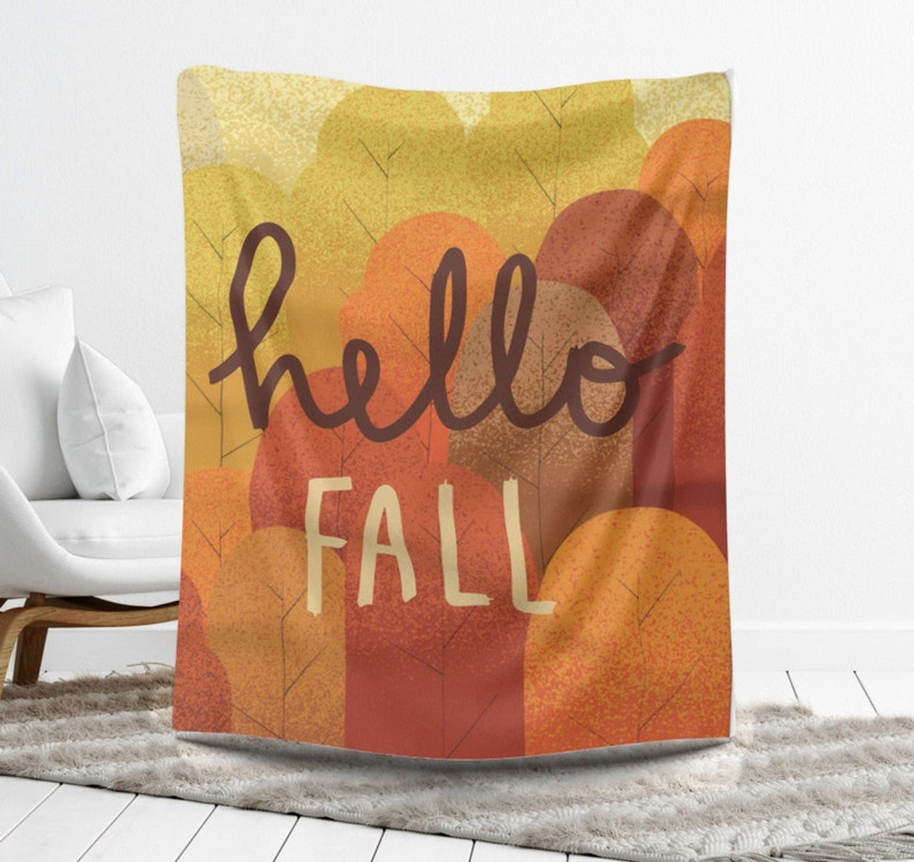 FUNSTUFFPRINT Fall Blanket |Fall Fleece Blanket |Autumn Leaves |Fall Autumn Home Decor |Cozy Fall Camping Blanket |Throw Gift |Autumn Blanket |Sofa Throw