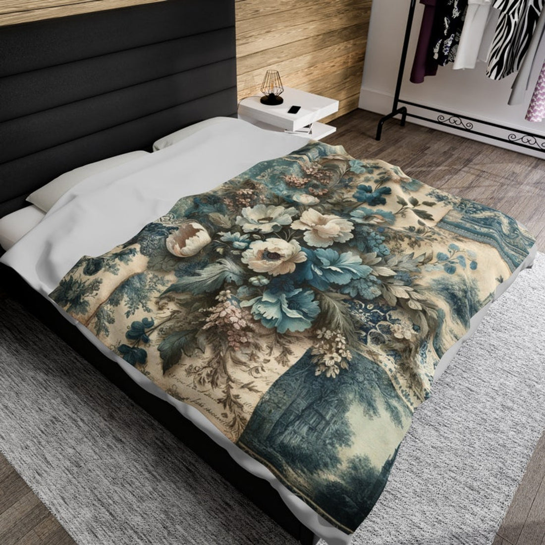 FUNSTUFFPRINT Floral Cottagecore Throw Blanket For Bedroom, Cozy Throw Blanket For Couch, Unique Birthday Gift For Her, Living Room Decor For Couples