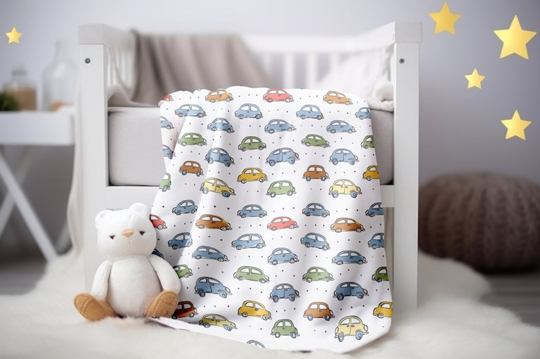 FUNSTUFFPRINT Cars Baby Boy Blanket, Baby Shower Gift, Expecting Mom Swaddle, Cartoon Baby Keepsake, Childrens Kids Blankets, Baby Boy Throw Blankets