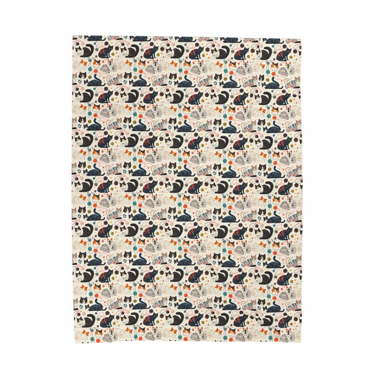 FUNSTUFFPRINT Cute Cat Pattern Velveteen Plush Blanket, soft blanket, cute cute blanket, cat blanket, cat pattern blanket baby blanket pet blanket