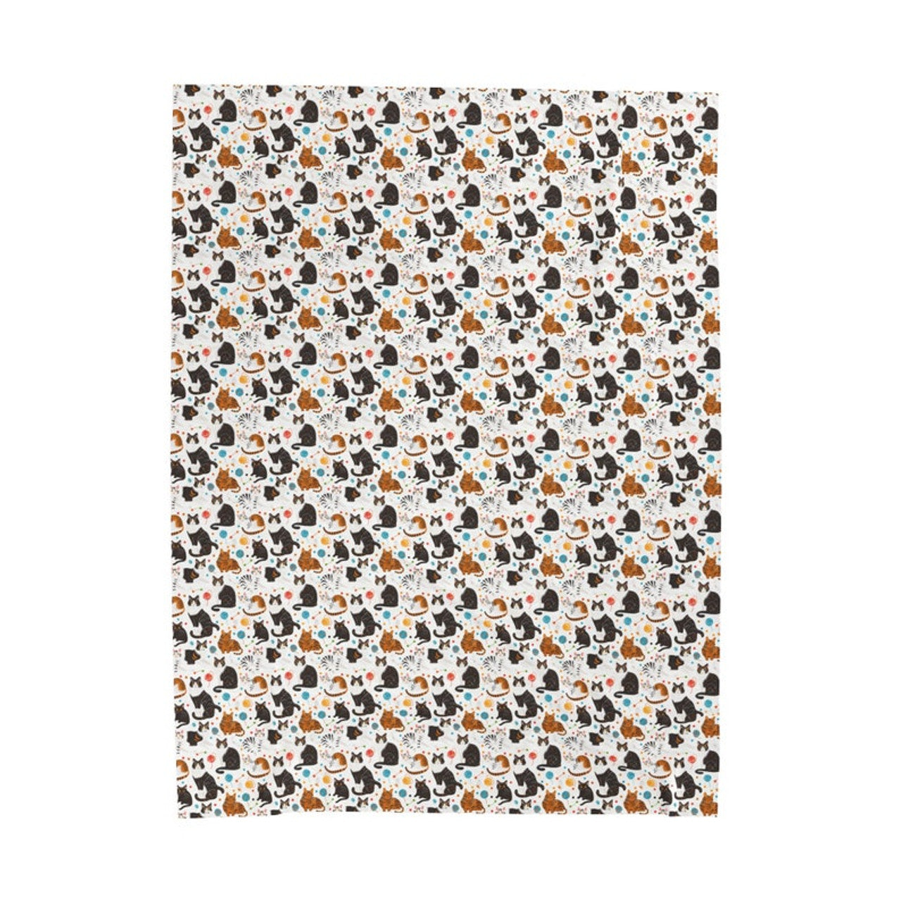 FUNSTUFFPRINT Cute Cats Pattern Velveteen Plush Blanket, soft blanket, cute cute blanket, cat blanket, cat pattern blanket baby blanket pet blanket