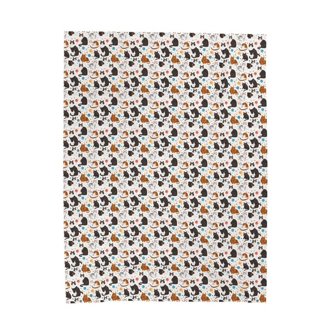 FUNSTUFFPRINT Cute Cats Pattern Velveteen Plush Blanket, soft blanket, cute cute blanket, cat blanket, cat pattern blanket baby blanket pet blanket