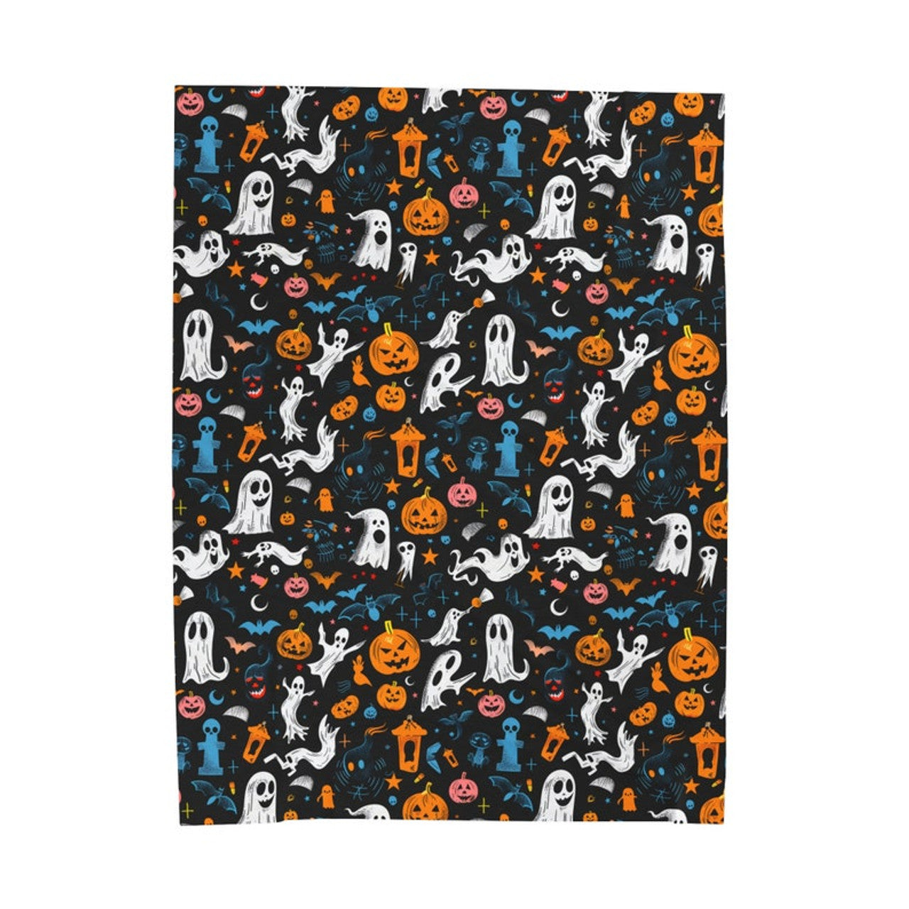 FUNSTUFFPRINT Cute Halloween Blanket Scary Blanket Spooky Blanket Ghosts Pumpkins Magic Candy Corn Halloween Gift for Her Blanket