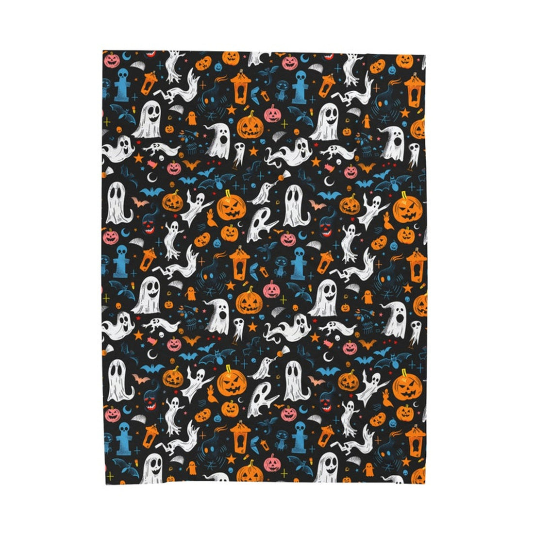 FUNSTUFFPRINT Cute Halloween Blanket Scary Blanket Spooky Blanket Ghosts Pumpkins Magic Candy Corn Halloween Gift for Her Blanket