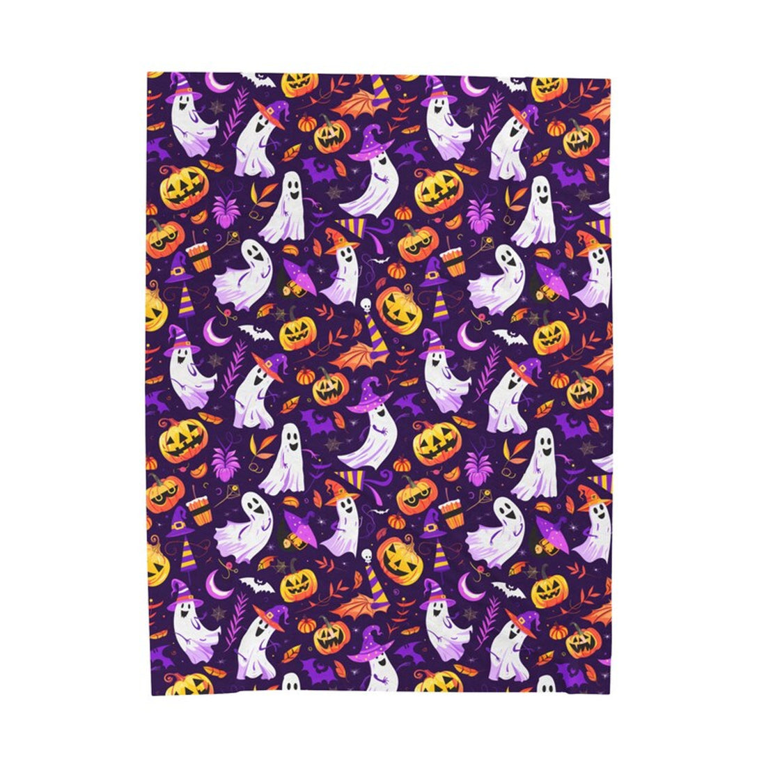 FUNSTUFFPRINT Cute Halloween Blanket Scary Blanket Spooky Blanket Ghosts Pumpkins Magic Candy Corn Halloween Gift for Her Kids Blanket