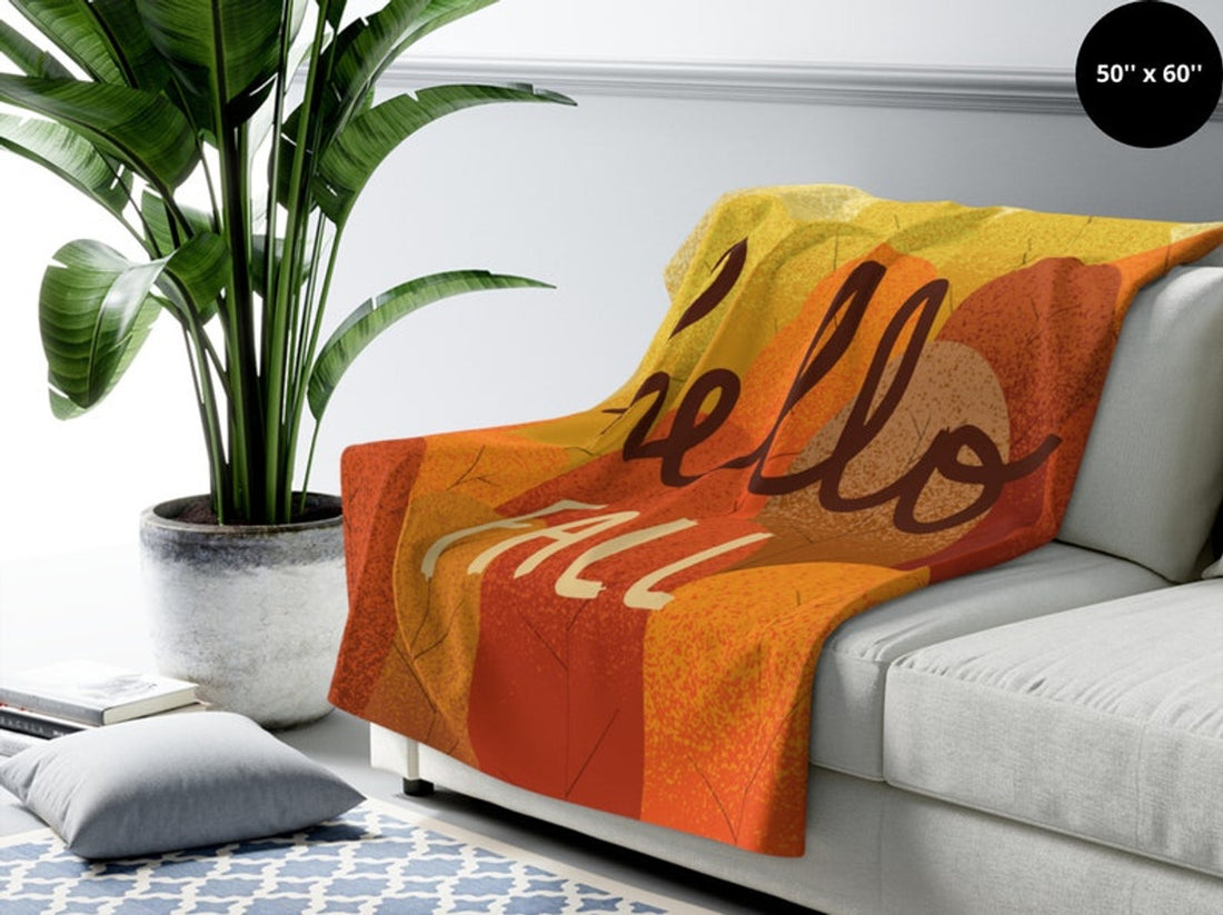 FUNSTUFFPRINT Fall Blanket |Fall Fleece Blanket |Autumn Leaves |Fall Autumn Home Decor |Cozy Fall Camping Blanket |Throw Gift |Autumn Blanket |Sofa Throw