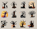 FUNSTUFFPRINT Halloween Blanket |Halloween Tree Throw |Spooky Tree Ghost Pumpkin Blanket| Halloween Home Decor| Halloween Gift |Autumn Fall Home Decor