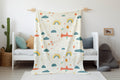 FUNSTUFFPRINT Airplanes Baby Boy Blanket Airplane Baby Gift Airplanes Nursery Bedding Newborn Gifts Aviation Blanket Aviator Nurser Baby Boy Blanket