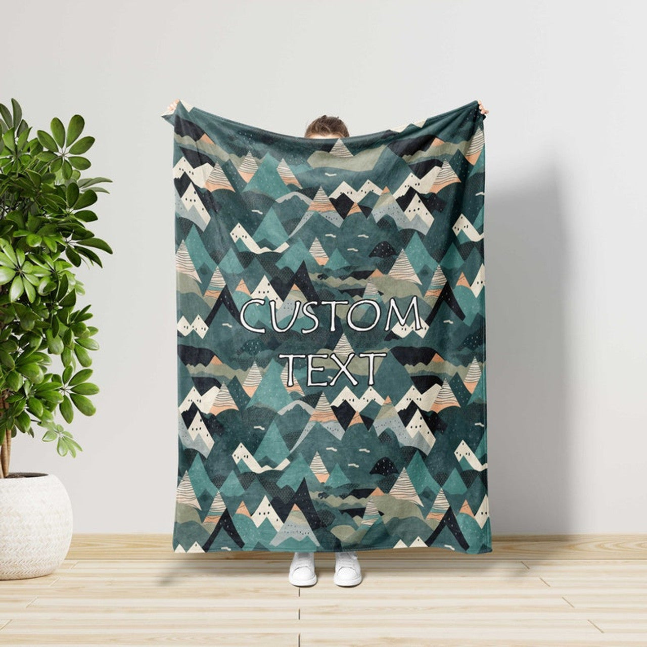 FUNSTUFFPRINT Custom Mountain Blanket, Camping Blanket,Hiking Mountain Gift,Forest Adventure Blanket,Outdoor Decor,Summer Blanket,Nature Lovers Gift,Lake Camping