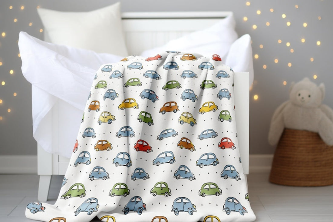 FUNSTUFFPRINT Cars Baby Boy Blanket, Baby Shower Gift, Expecting Mom Swaddle, Cartoon Baby Keepsake, Childrens Kids Blankets, Baby Boy Throw Blankets