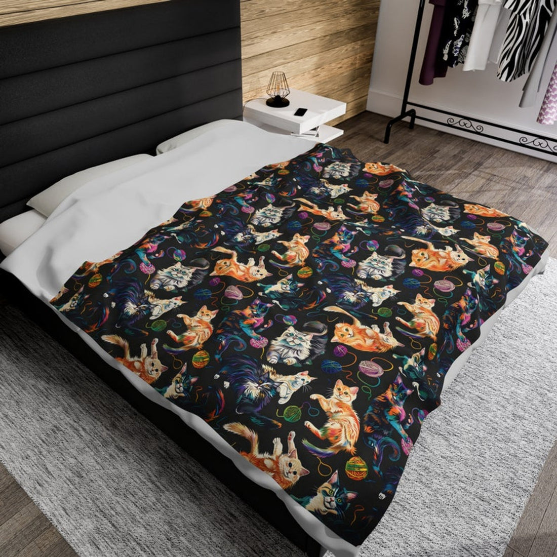 FUNSTUFFPRINT Cute Cat Blanket Velveteen Plush Blanket, soft blanket, cute blanket, cat blanket, cat pattern blanket baby blanket cat blanket