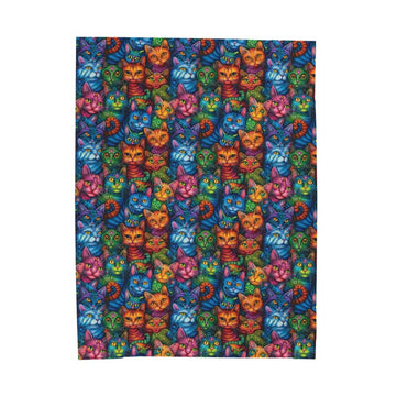 FUNSTUFFPRINT Cute Cat Blanket Velveteen Plush Blanket,  cute blanket, cat blanket, cat pattern blanket baby blanket cat blanket