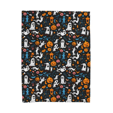 FUNSTUFFPRINT Cute Halloween Blanket Blanket Spooky Blanket Ghosts Pumpkins Magic Candy Halloween Gift for Her Kids Blanket