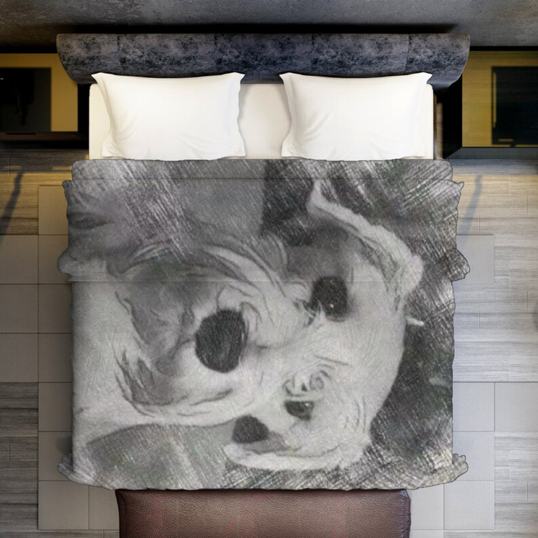FUNSTUFFPRINT Ultra-Soft Minky Blanket, Schnauzer Design, Schnauzer Ultra-Soft Blanket