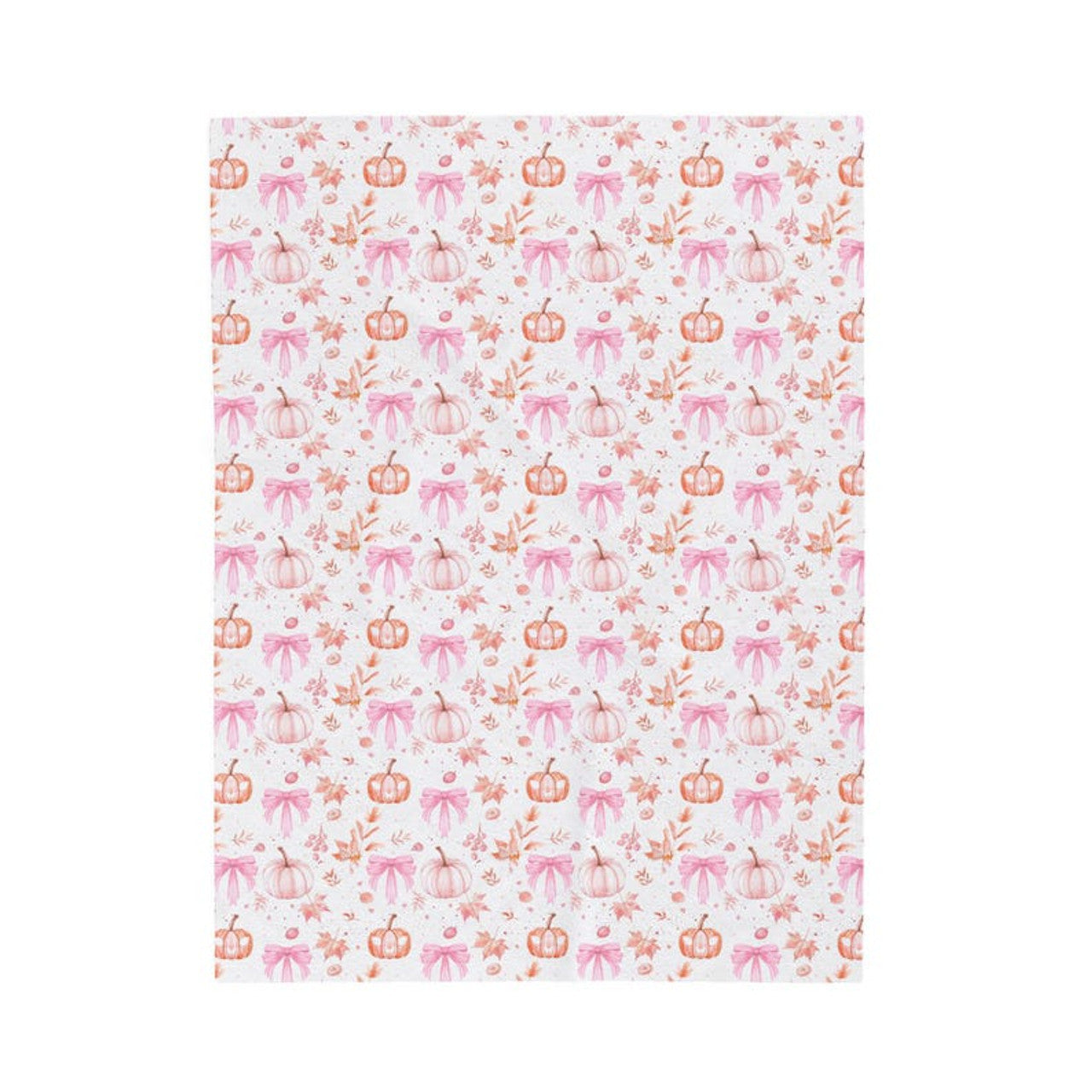 FUNSTUFFPRINT Halloween Velveteen Plush Blanket | Whimsical Pink Pumpkin Fall Home Decor | Cozy Autumn Dorm Room Bedding | Cute Halloween Throw Blanket