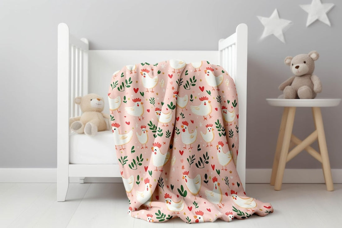 FUNSTUFFPRINT Cute Chickens Blanket Farmhouse Decor Blanket Chicken Lover Gift Farm Animal Throw Cottagecore Pastoral Decor Homestead