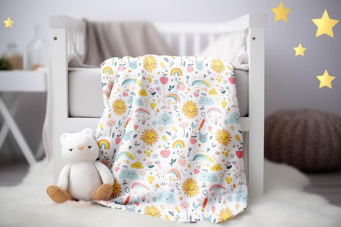 FUNSTUFFPRINT Whimsical Baby Girl Blanket, Cute Pattern Blanket, Baby Shower Gift Idea, Girl Swaddle Blanket, Keepsake Blanket, Childrens Kids Blankets