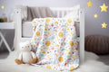 FUNSTUFFPRINT Whimsical Baby Girl Blanket, Cute Pattern Blanket, Baby Shower Gift Idea, Girl Swaddle Blanket, Keepsake Blanket, Childrens Kids Blankets