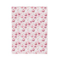 FUNSTUFFPRINT Plush Pink Christmas Velveteen Holiday Blanket | Cozy Whimsical Room Decor | Aesthetic Holiday Throw Blanket for Winter Nights