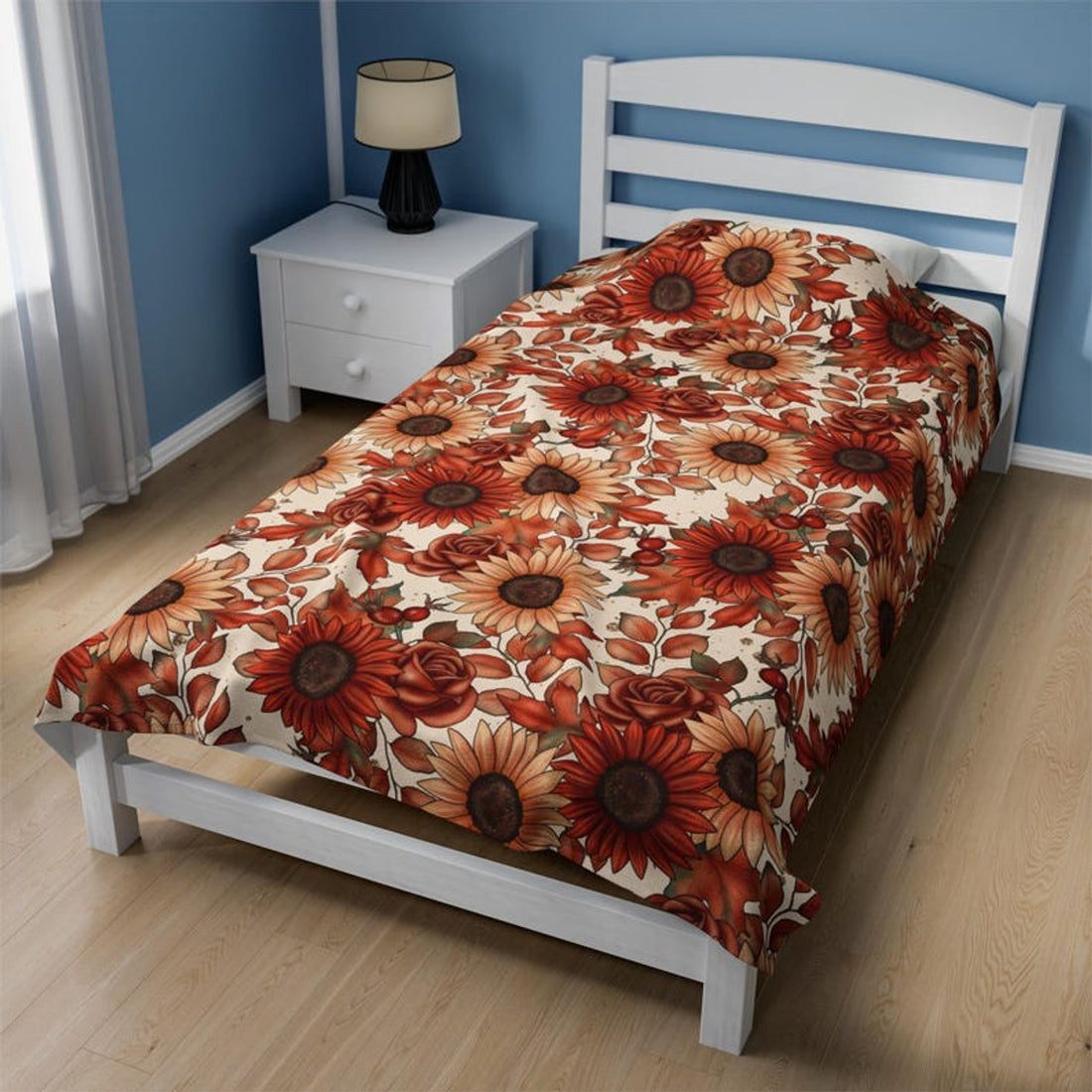 FUNSTUFFPRINT Fall Sunflower Throw Blanket For Bed, Sunflower Gifts For Mom, Snuggle Blanket, Cozy Gifts For Women, Trending Christmas Gifts For Gardeners