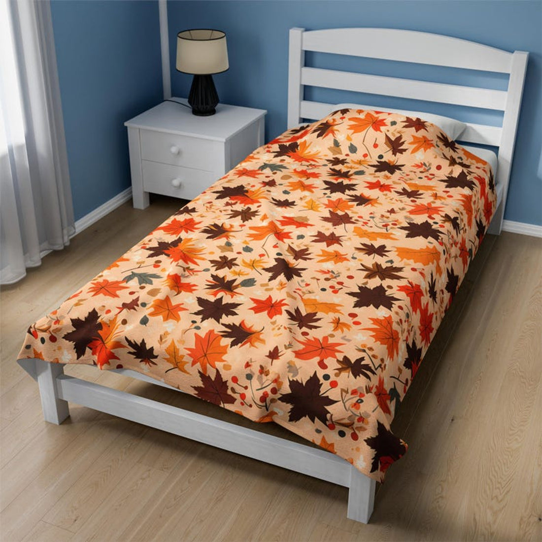 FUNSTUFFPRINT Autumn Decor Throw Blanket For Bed, Unique Gift For Best Friend, Fall Decor For Home, Fall Aesthetics Decor For Home, Cozy Bedding For King