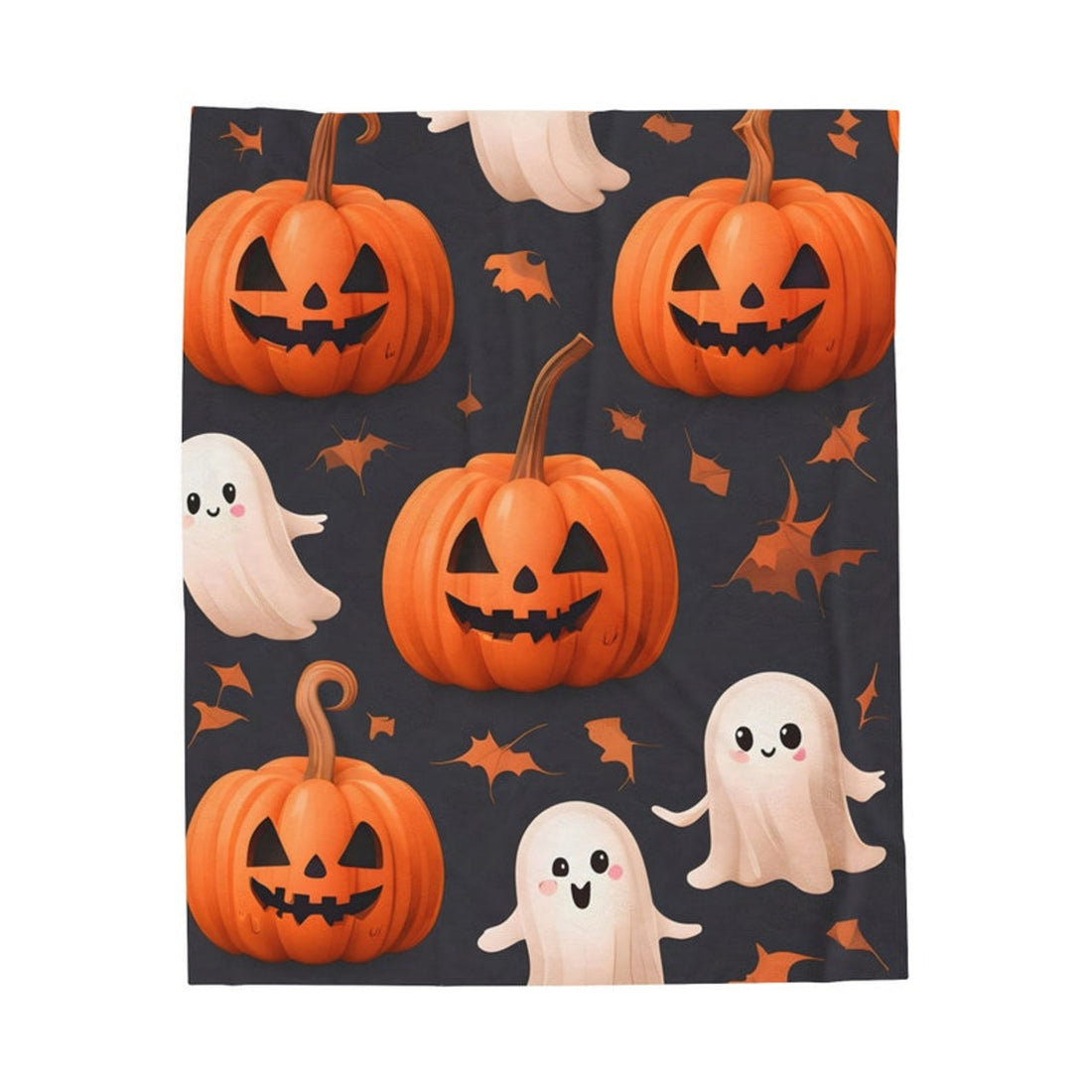 FUNSTUFFPRINT Cute Halloween blanket,  ghost blanket, Halloween throw, fall throw, velveteen blanket, Halloween bedding, Halloween decor
