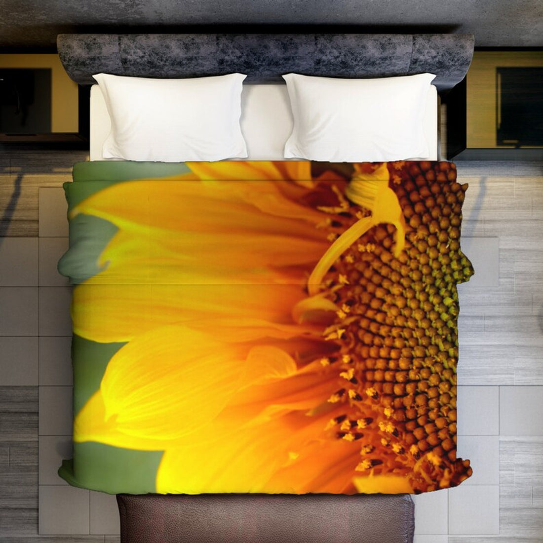 FUNSTUFFPRINT Sunflower Sherpa Blanket, Sunflower Blanket Three sizes