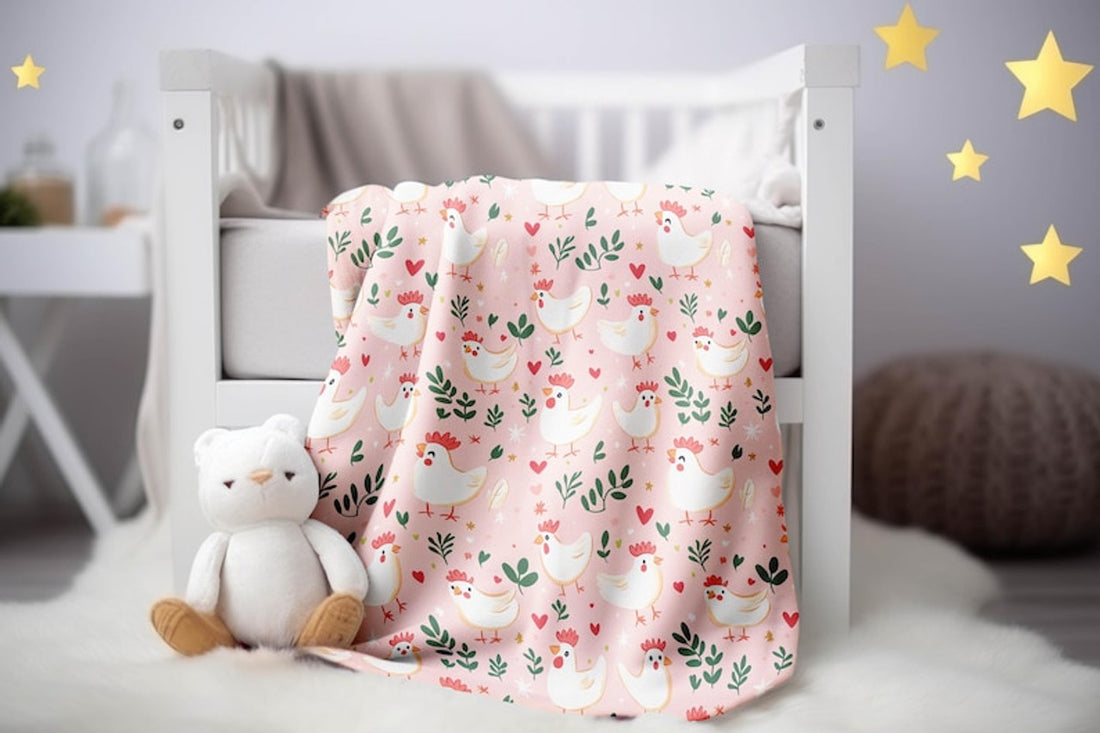 FUNSTUFFPRINT Cute Chickens Blanket Farmhouse Decor Blanket Chicken Lover Gift Farm Animal Throw Cottagecore Pastoral Decor Homestead