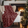FUNSTUFFPRINT Happy Christmas, Christmas Throw Blanket Aesthetic, Cozy Blanket Throw For Bed, Cute Christmas Gift For Daughter In Law, Holiday Throw